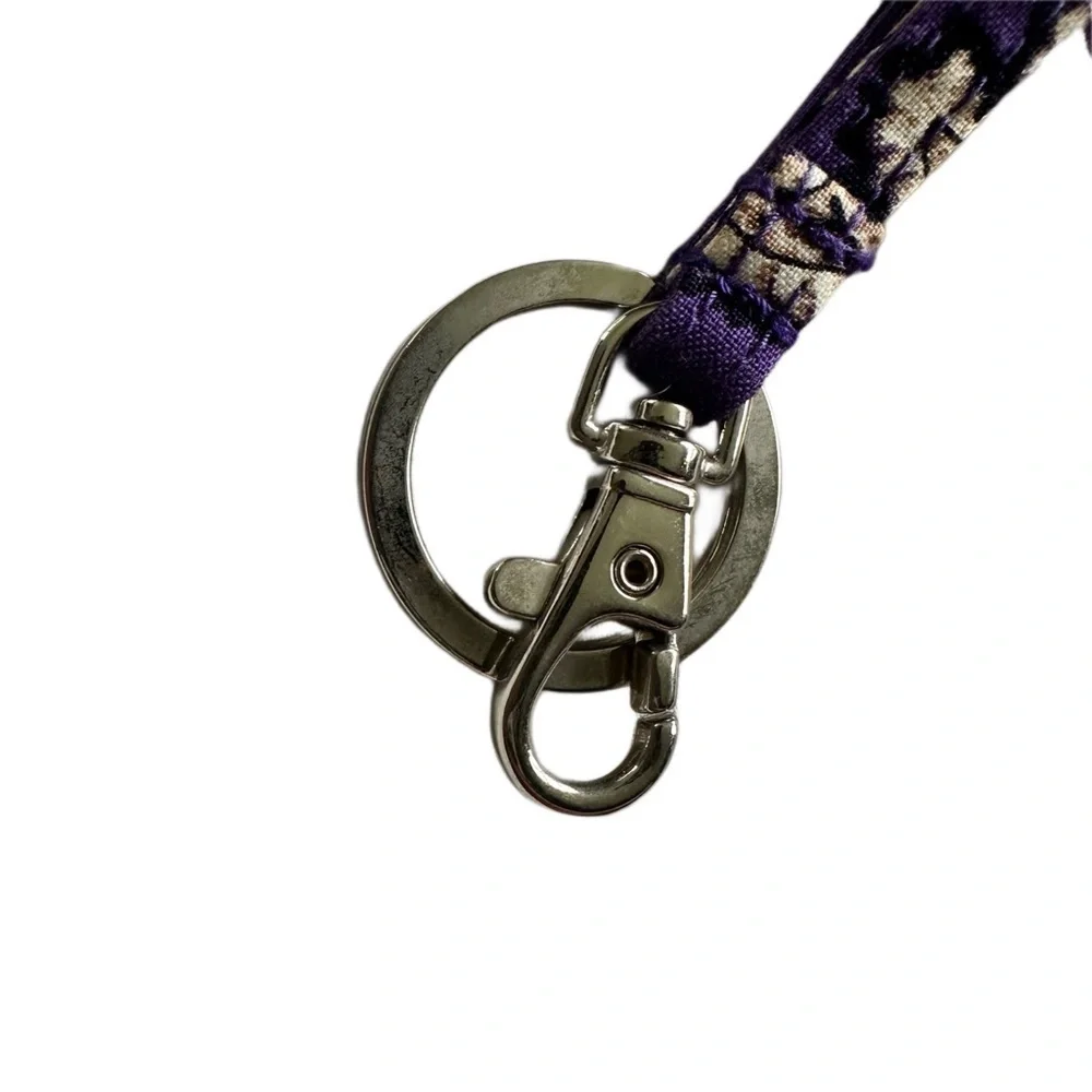Vera Bradley Purple Paisley Lanyard Simply Violet Pattern Like New